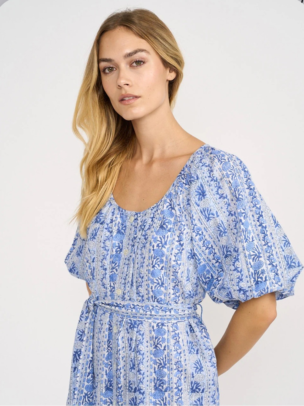 NEW Marea by Liz Joy Sophie dress. M. Atlantic Wisteria. NWOT - Picture 5 of 10